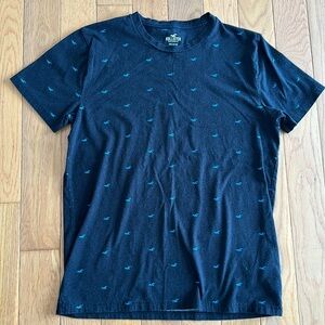 Hollister Black/Blue Bird Shirt